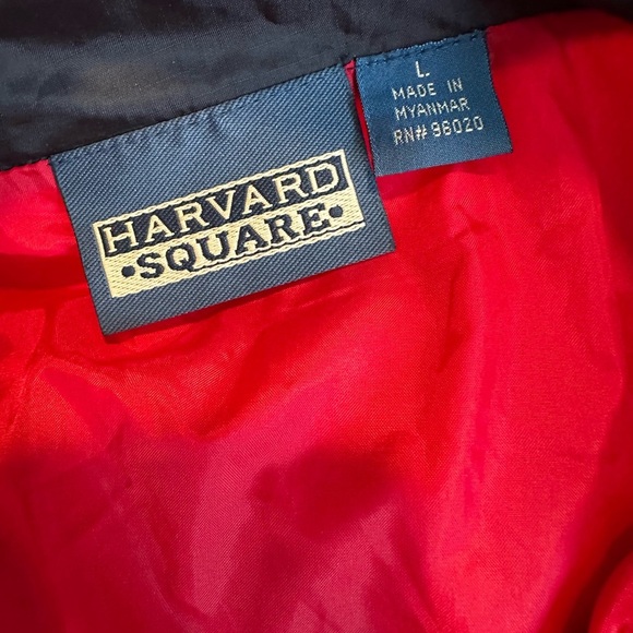 Vintage 90’s Harvard Square Smirnoff Mens Large Red Embroidered Logo Windbreaker - Picture 6 of 13